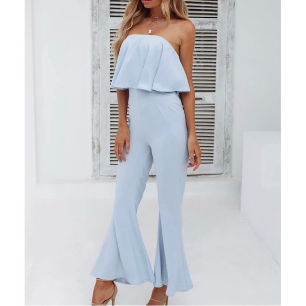 Hello Molly Dear Emilia Ruffle Flair Jumpsuit Size Medium Large